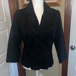 Live a Little Black Textured Blazer